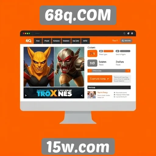 analise da interface do usuário do site 68q.COM